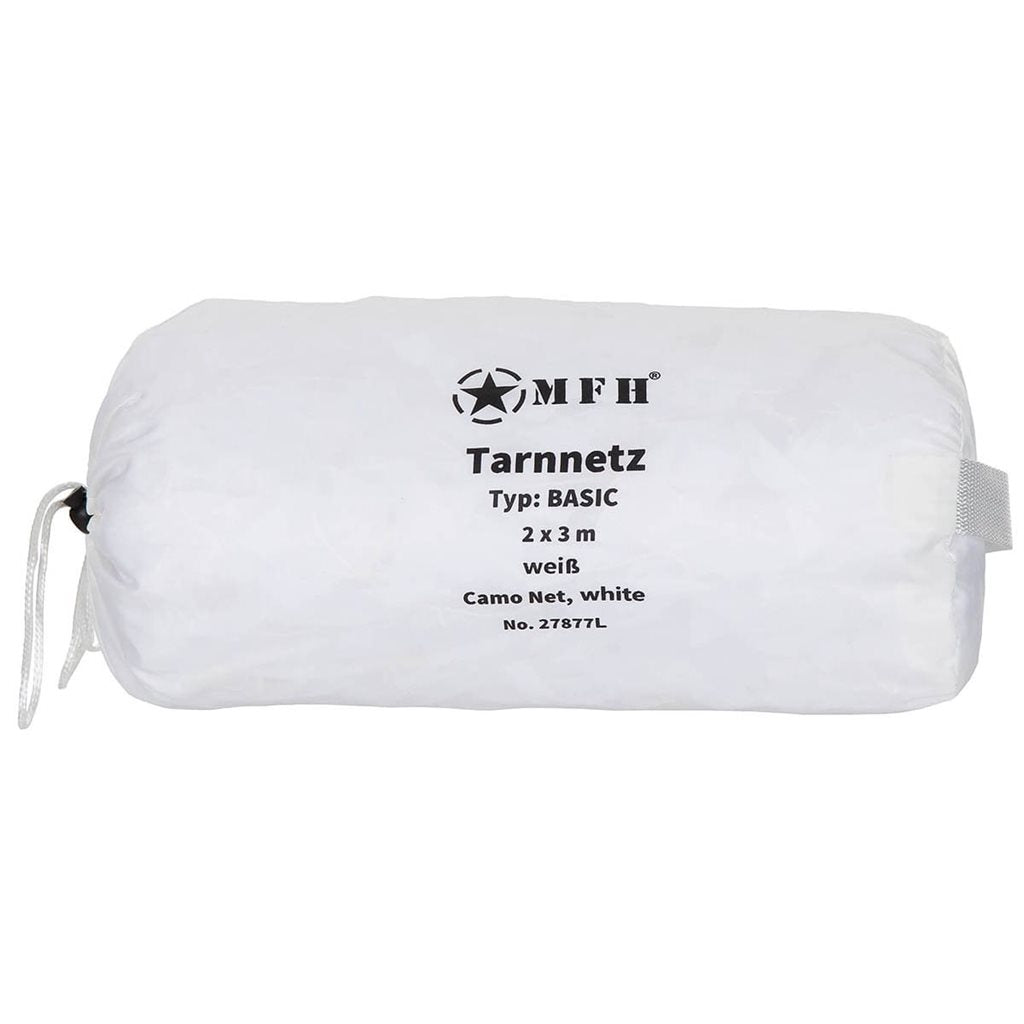 Malla de camuflaje BASIC 3 x 2 m blanca en bolsa de transporte