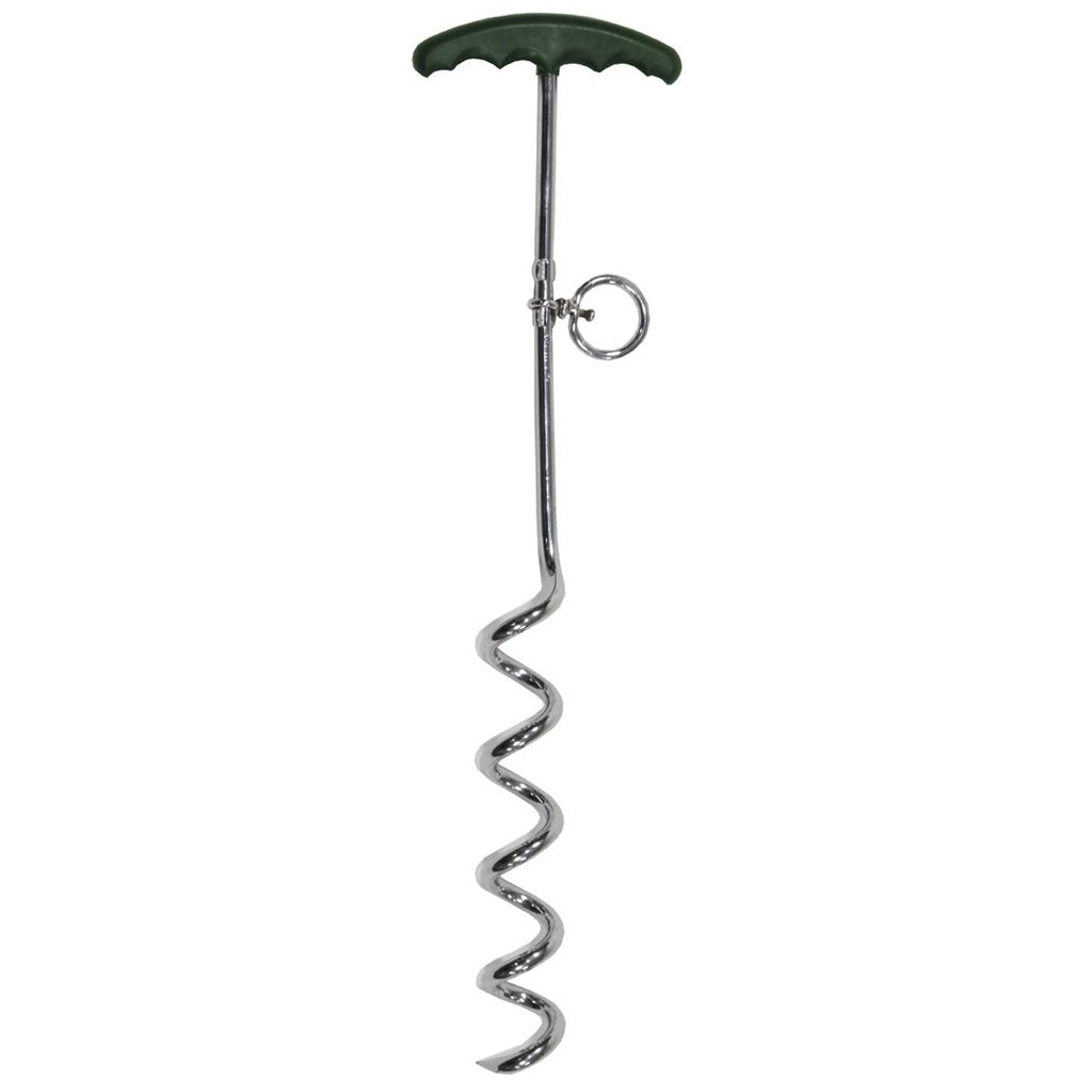 Estaca giratoria para perro 45 cm con mango - ancla de tierra para correa