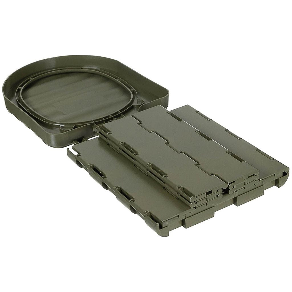 Inodoro portátil plegable verde con bolsa de transporte e 12 bolsas de desechos (25 l)