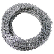 Alambre de cuchillas galvanizado 50 m, aro 30 cm, cuchillas 12 x 15 mm, peso 5 kg