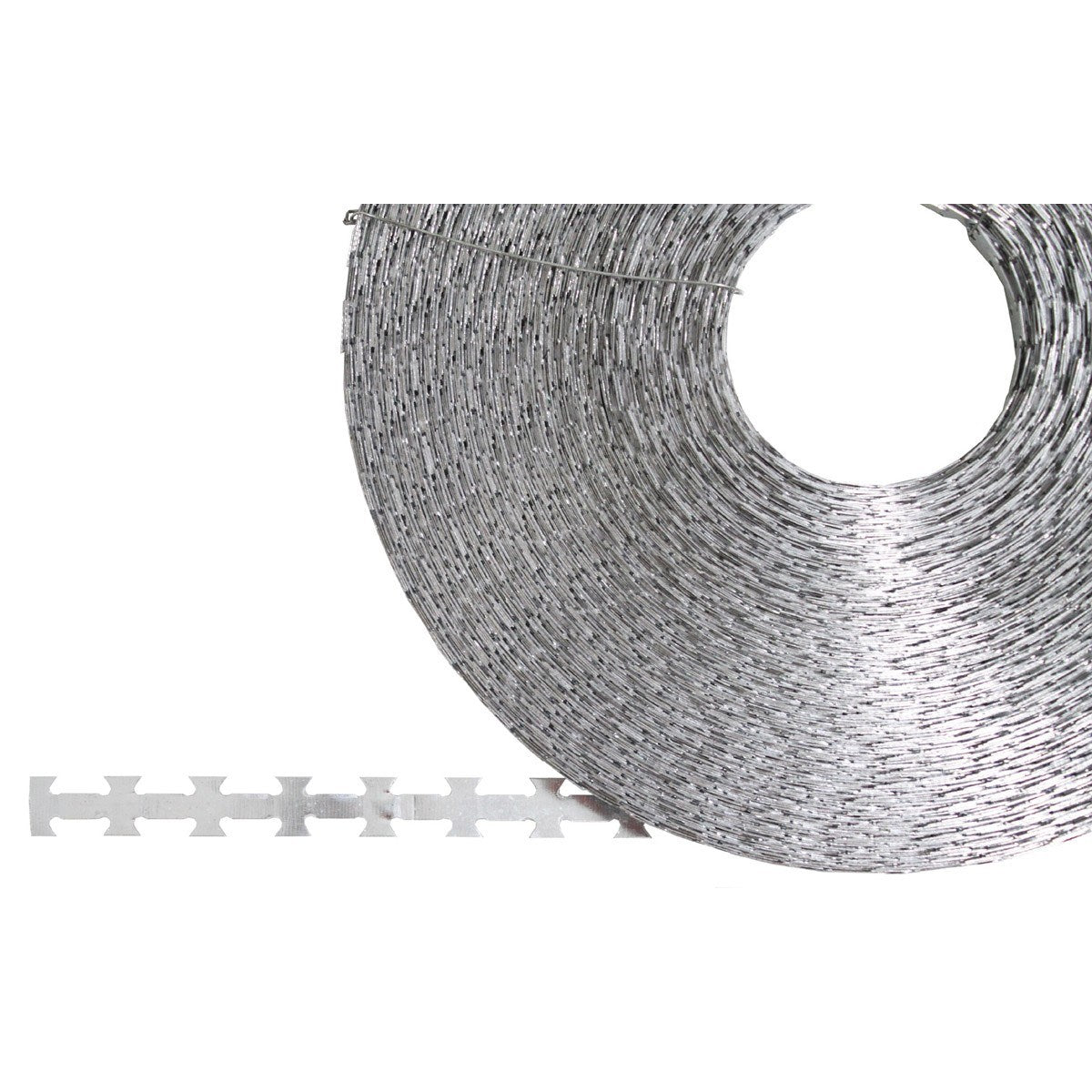 Alambre de cuchillas galvanizado 30 cm, rollo 120 m