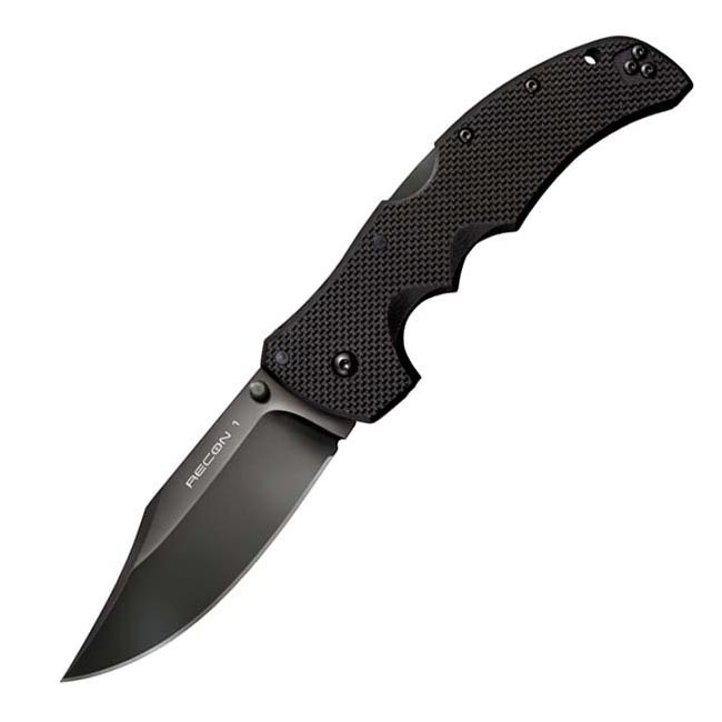 Navaja plegable RECON 1 S35VN negra con clip metálico