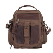 Bolso bandolera pequeño de viaje con detalles de cuero