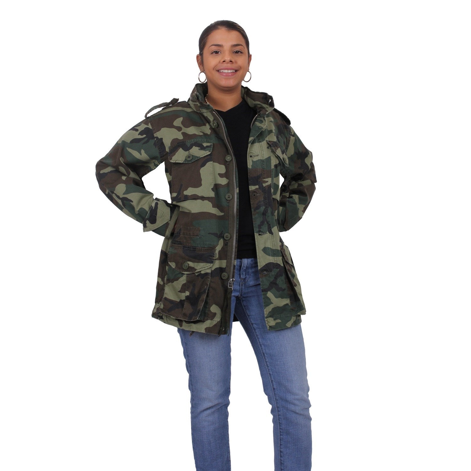 Chaqueta ligera VAGE US M65 Woodland, patrón woodland