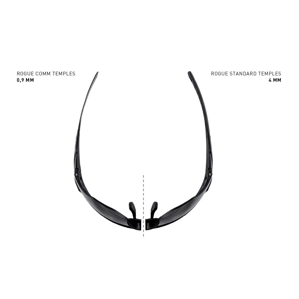 Gafas de tiro WX ROGUE COMM con 3 cristales y montura negra