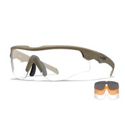 Gafas de tiro WX ROGUE COMM con montura TAN y juego de 3 lentes