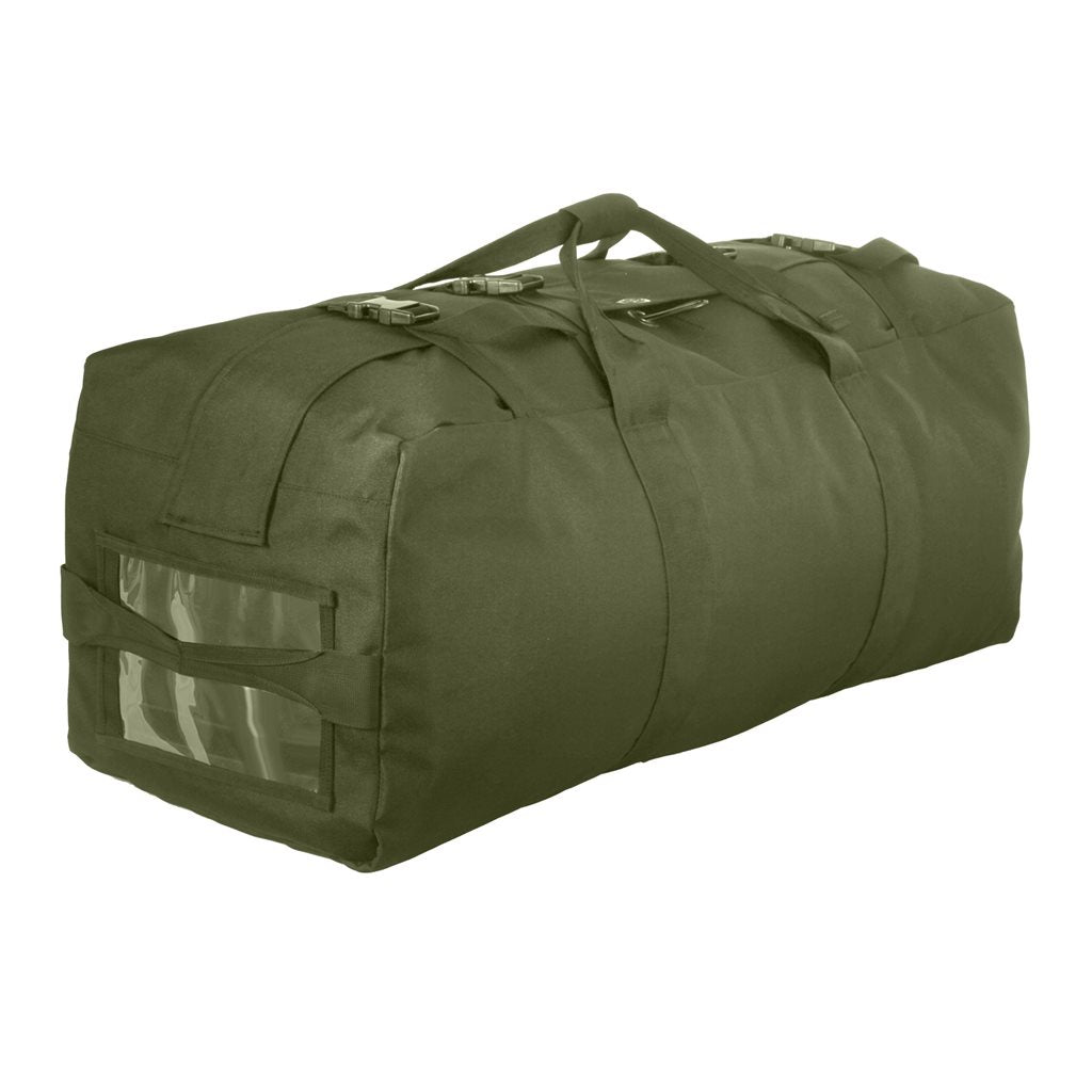 Bolsa de viaje GI ENHANCED verde ROTHCO, nylon 1000D, tirantes acolchados y asas laterales
