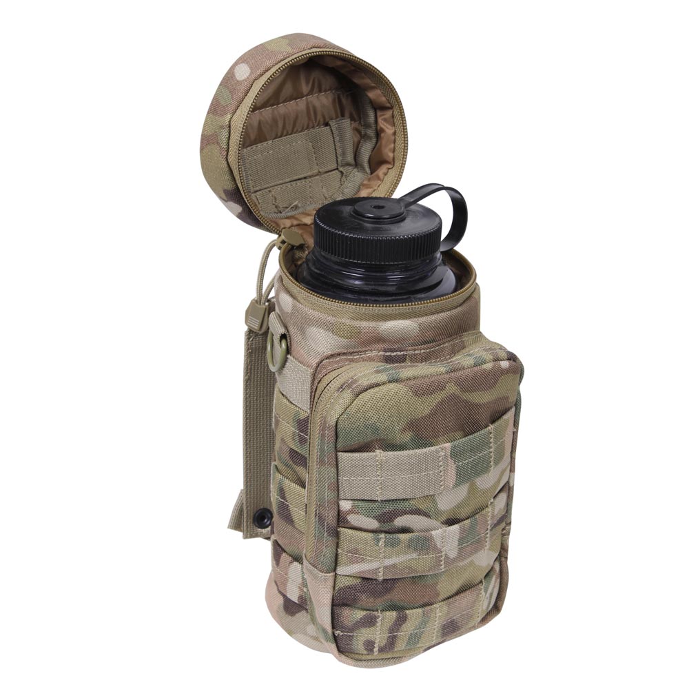 Funda MOLLE para botella en Cordura 1000D, bolsillo 25,5 x 10 cm