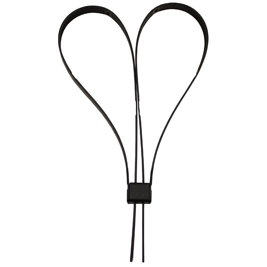 Esposas desechables de plástico negro, 550 mm x 12,5 mm, pack 10 unidades