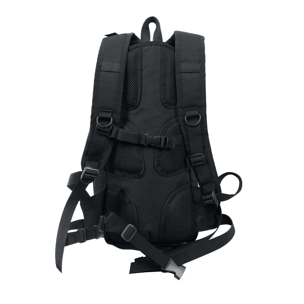 Mochila de hidratación QUICKSTRIKE negra, dimensiones 42 x 22 x 8 cm