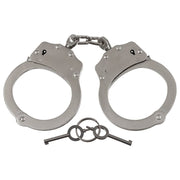 Esposas policiales Double Lock de acero inoxidable con cadena y anillas soldadas