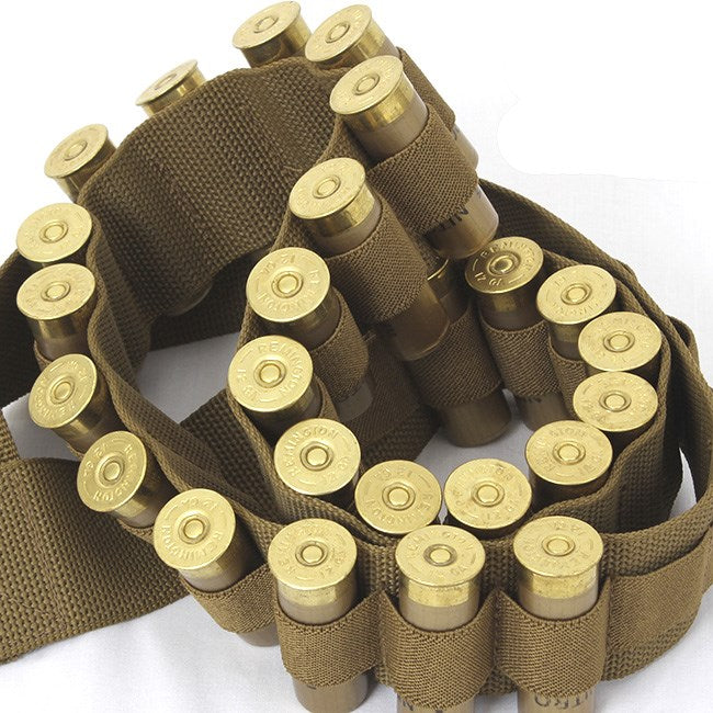 Bandolera COYOTE para 37 cartuchos de escopeta, nylon, 5 cm ancho - 2948