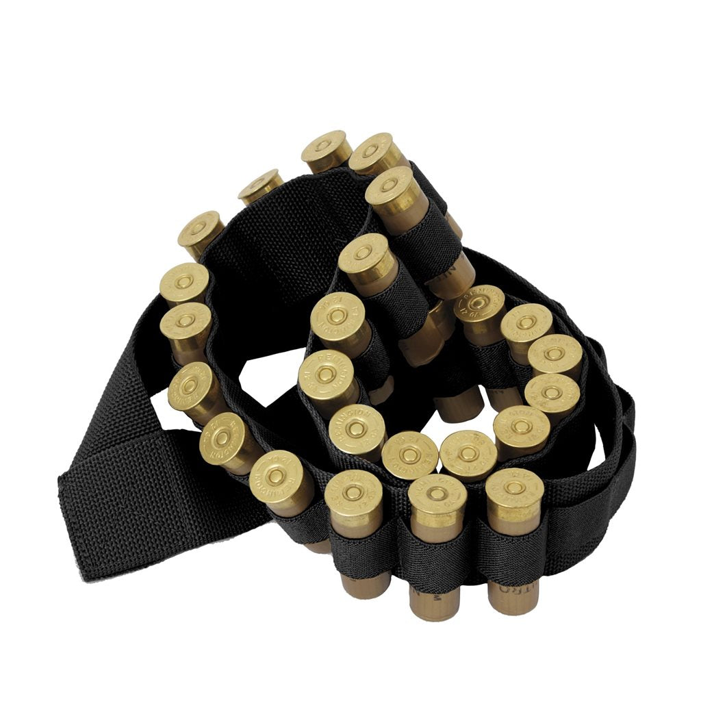 Bandolera BANDOLIER negra para 37 cartuchos de escopeta, nylon