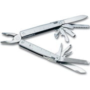 Alicates multifunción Victorinox SwissTool plateados con funda de nylon