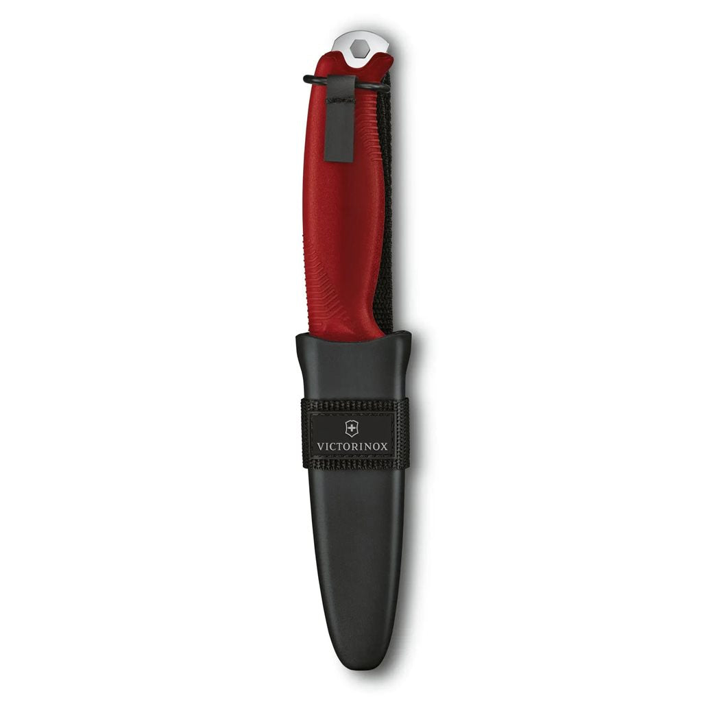 Cuchillo VENTURE rojo con hoja fija para bushcraft y outdoor