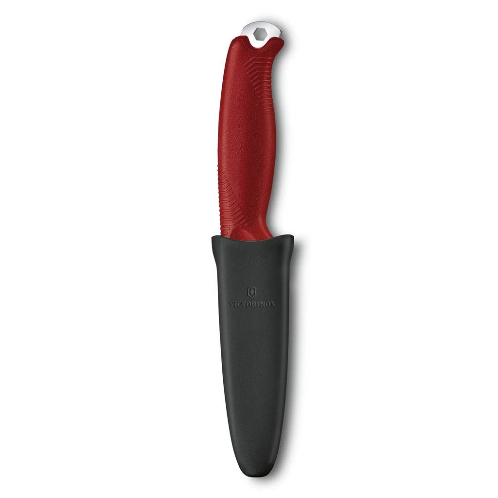Cuchillo VENTURE rojo con hoja fija para bushcraft y outdoor