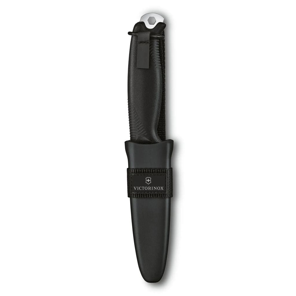 Cuchillo VENTURE negro de hoja fija, diseño para bushcraft y outdoor