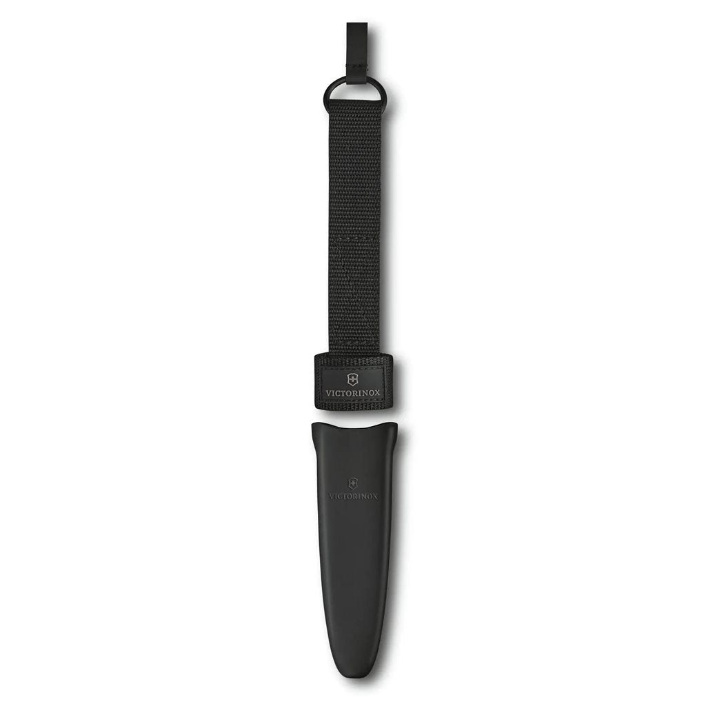Cuchillo VENTURE negro de hoja fija, diseño para bushcraft y outdoor