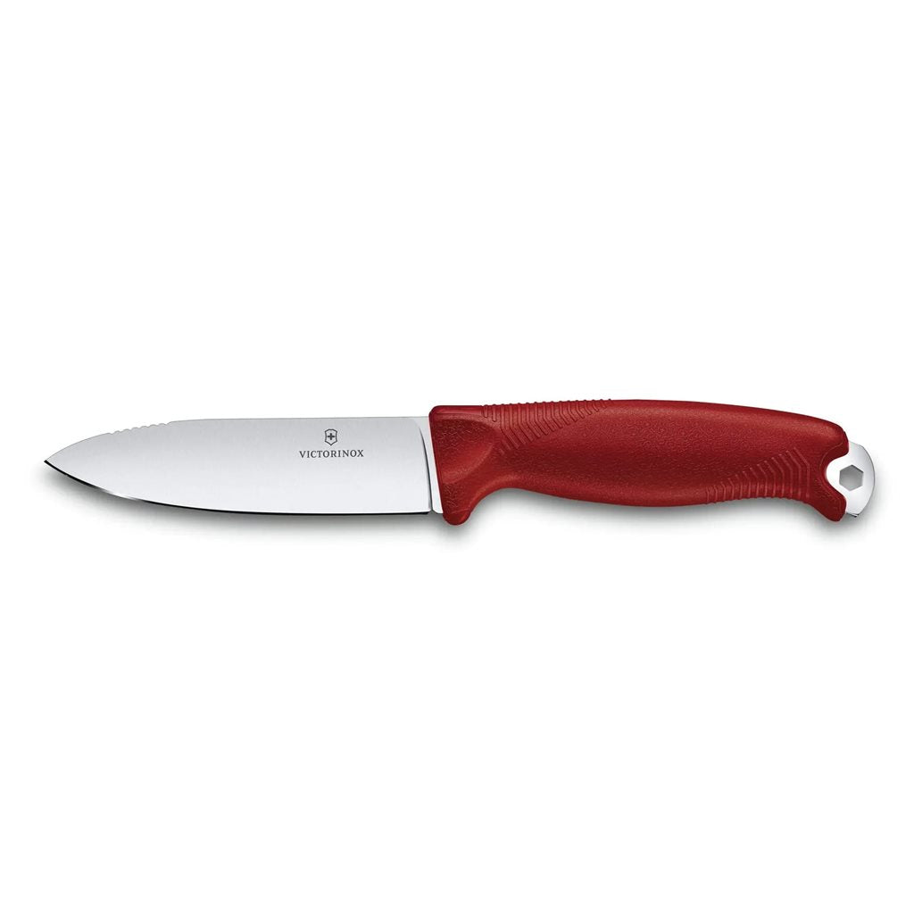 Cuchillo VENTURE rojo con hoja fija para bushcraft y outdoor