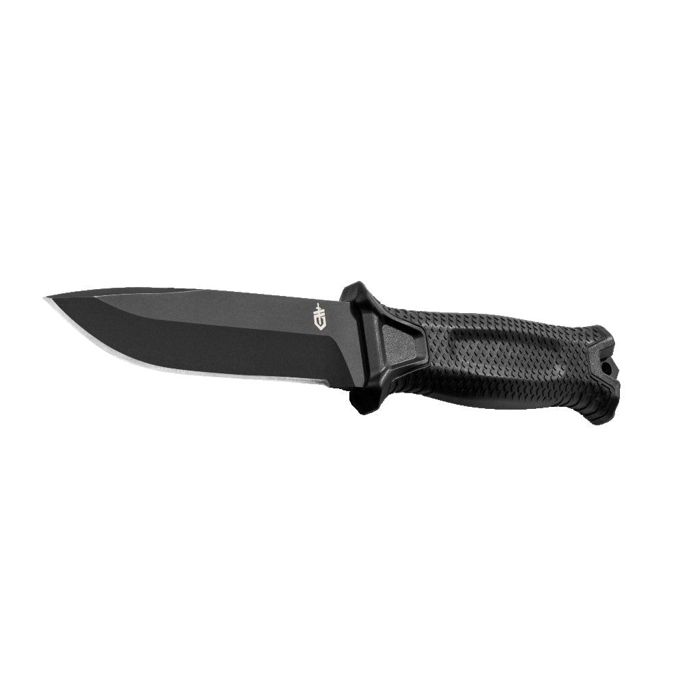 Cuchillo STRONGARM hoja lisa 125 mm con funda de plastico negra