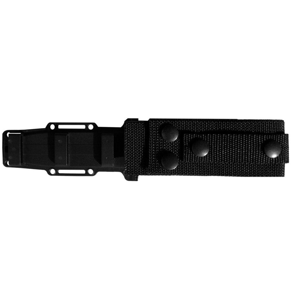 Cuchillo STRONGARM hoja lisa 125 mm con funda de plastico negra