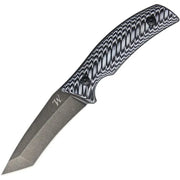Cuchillo SILVERTIP tanto acero inoxidable stonewash negro con funda de nylon