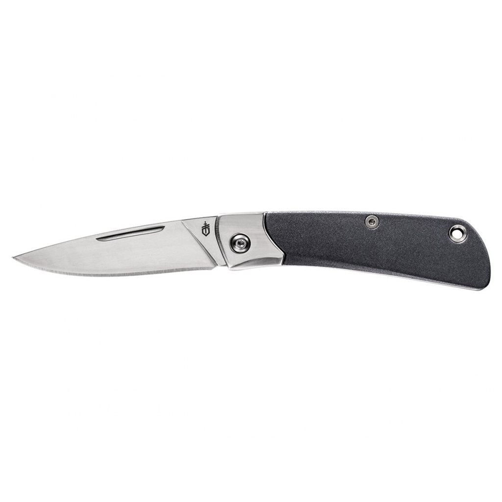 Navaja plegable WINGTIP gris con hoja de acero 7Cr17MoV y mango de aluminio anodizado