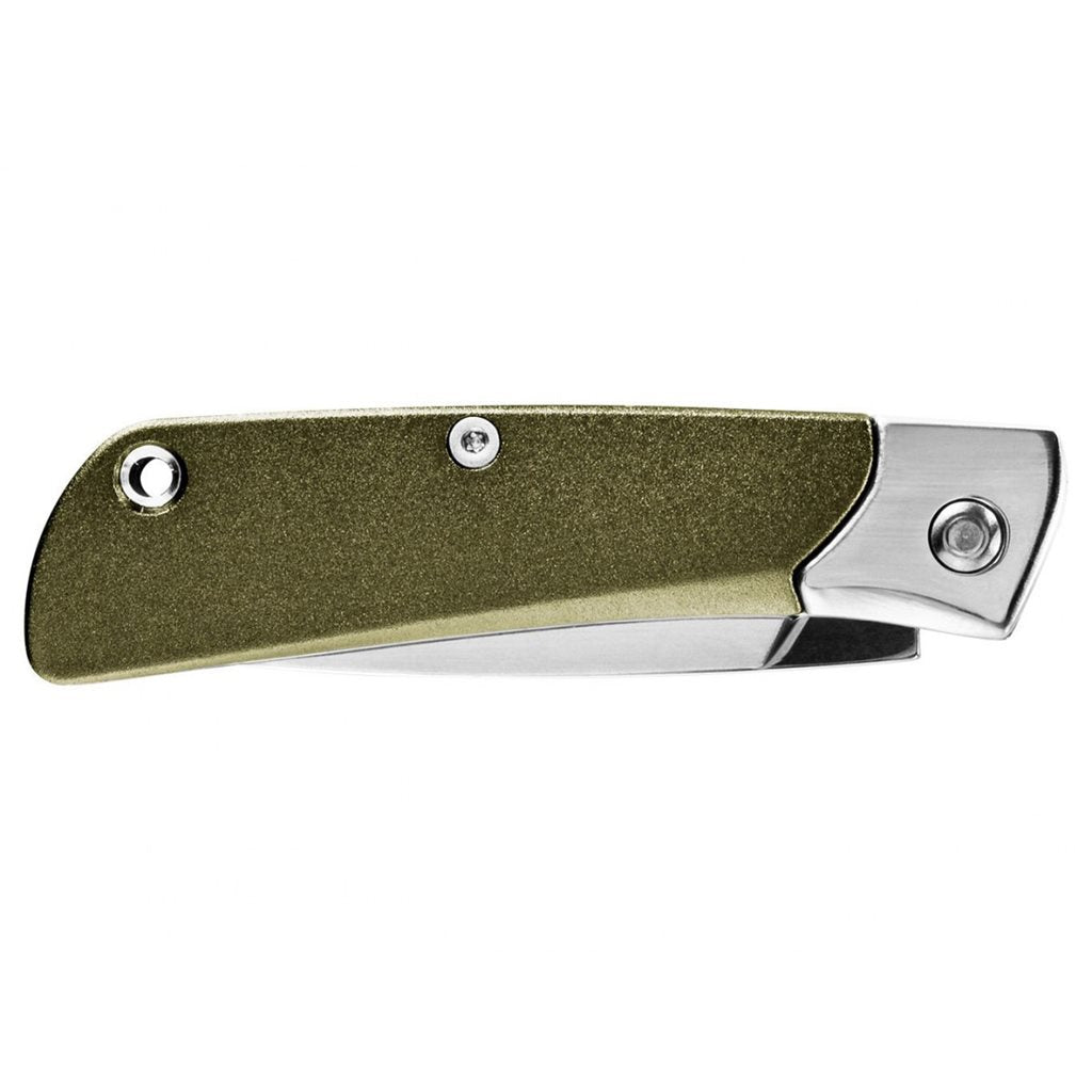 Cuchillo plegable WINGTIP verde con hoja lisa y mango de aluminio anodizado
