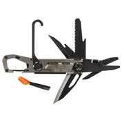 Herramienta plegable multifunción STAKE OUT GRAPHITE de acero inoxidable con mosqueton