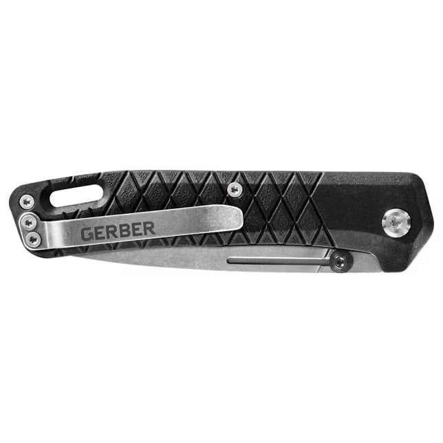 Navaja plegable ZILCH negra con hoja drop point de acero 7Cr17