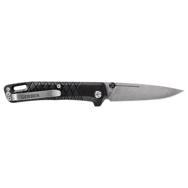Navaja plegable ZILCH negra con hoja drop point de acero 7Cr17