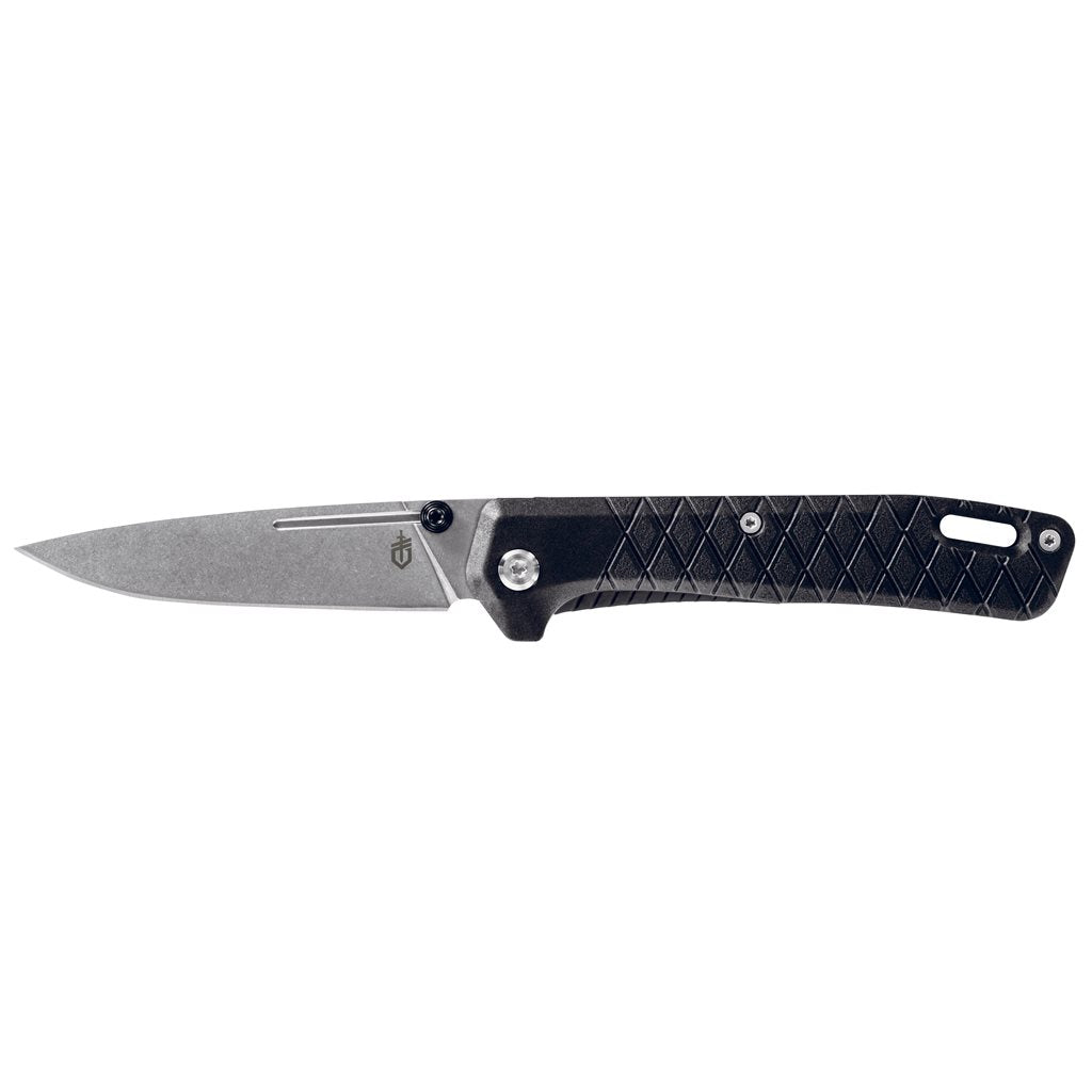 Navaja plegable ZILCH negra con hoja drop point de acero 7Cr17
