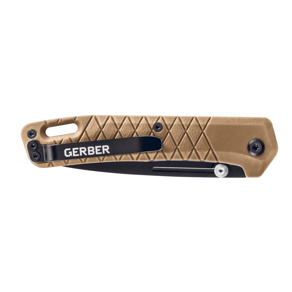 Navaja plegable ZILCH con hoja drop point negra en acero 7Cr17