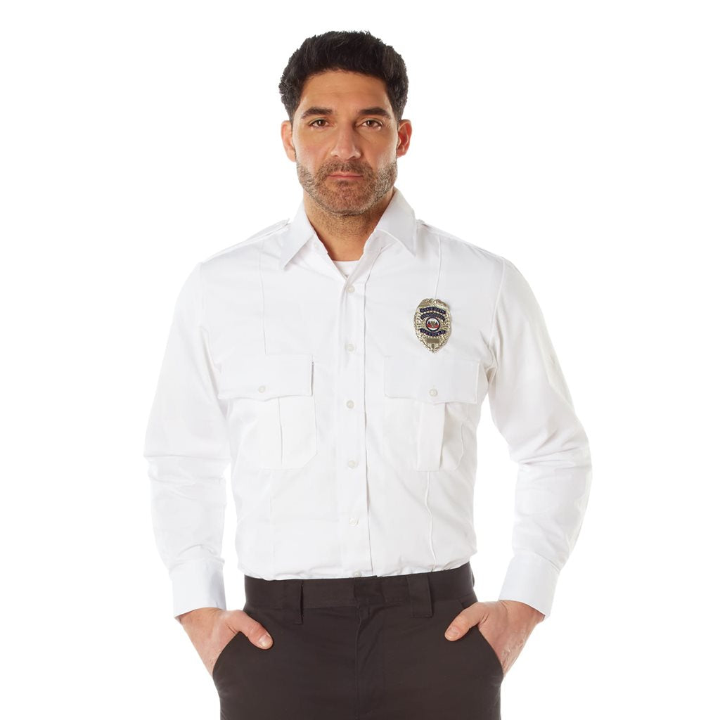 Camisa de servicio blanca POLICIE A SECURITY manga larga