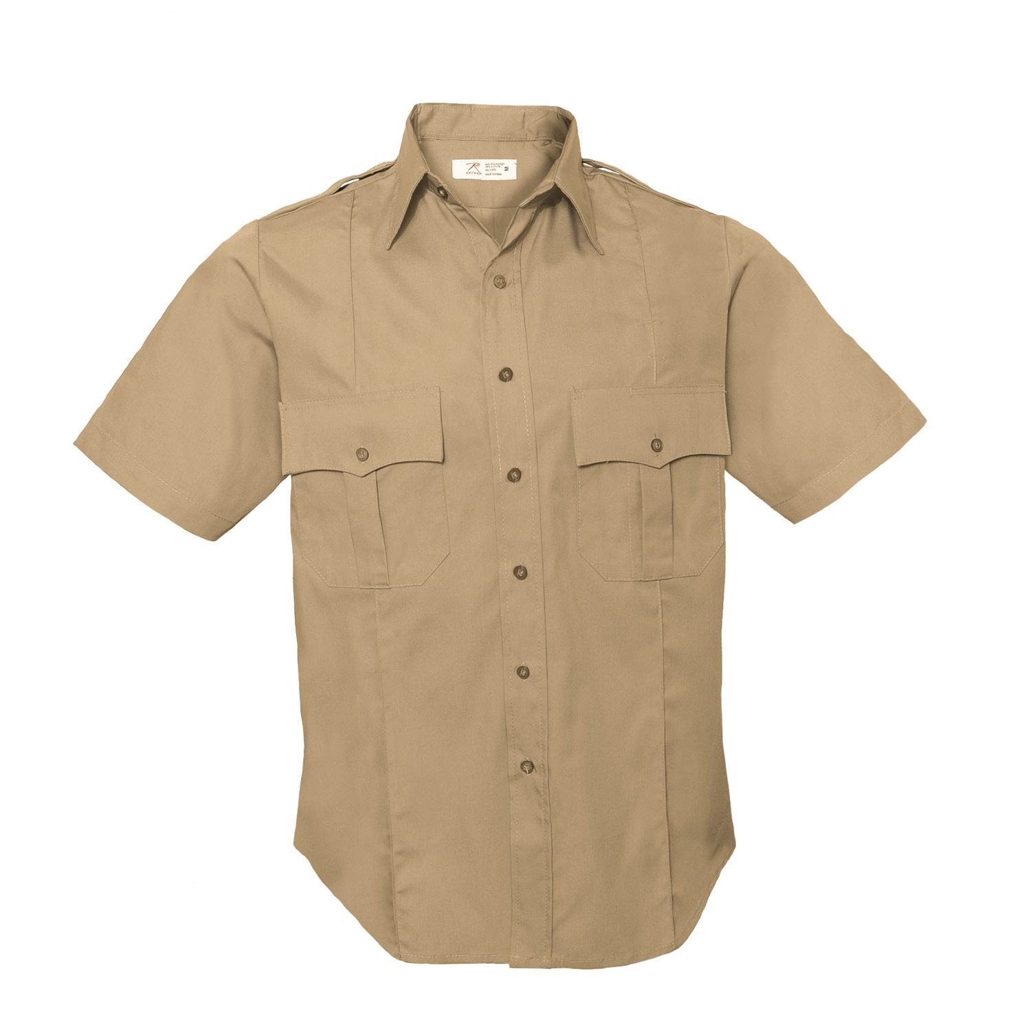 Camisa manga corta khaki POLICIE/SECURITY, modelo de servicio