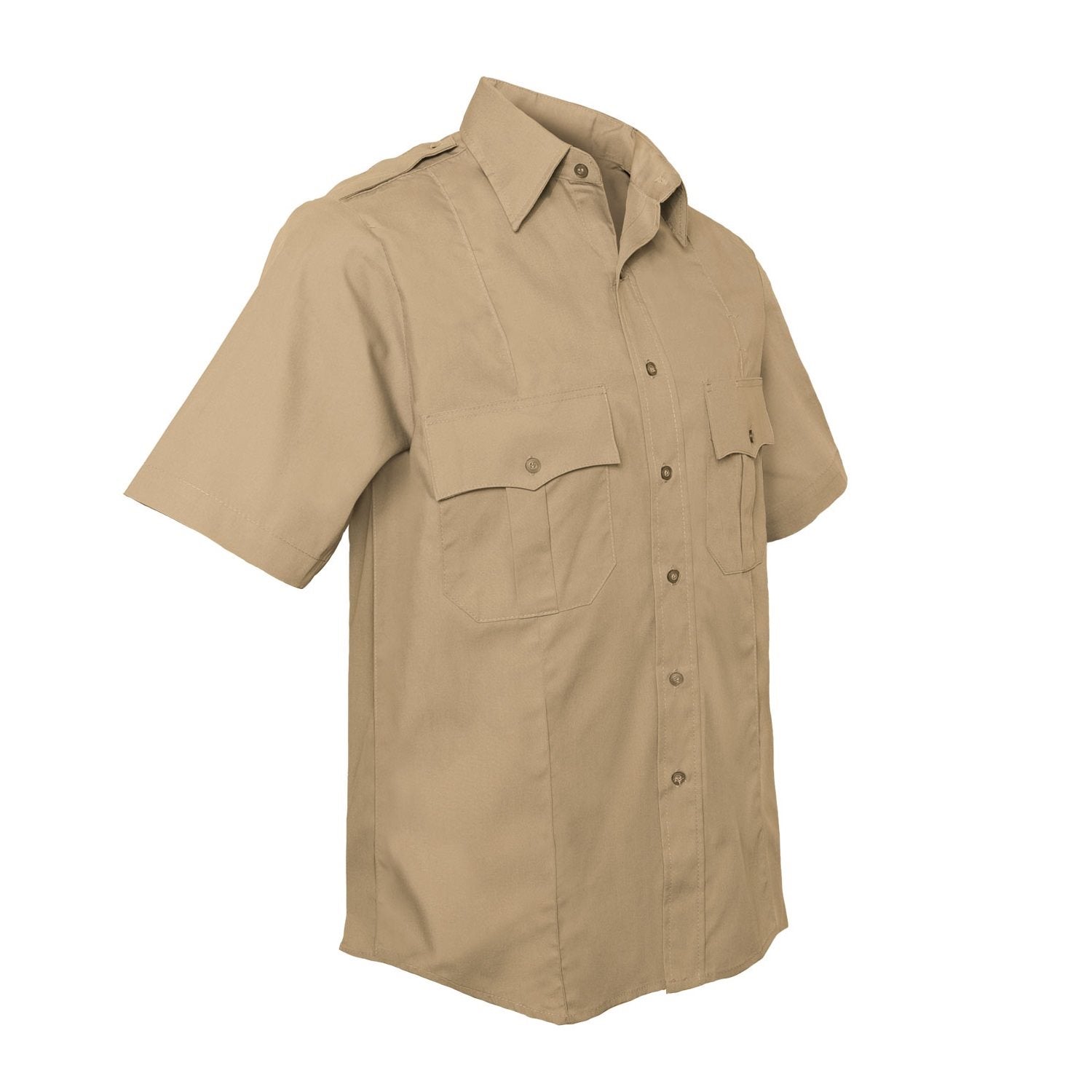 Camisa manga corta khaki POLICIE/SECURITY, modelo de servicio
