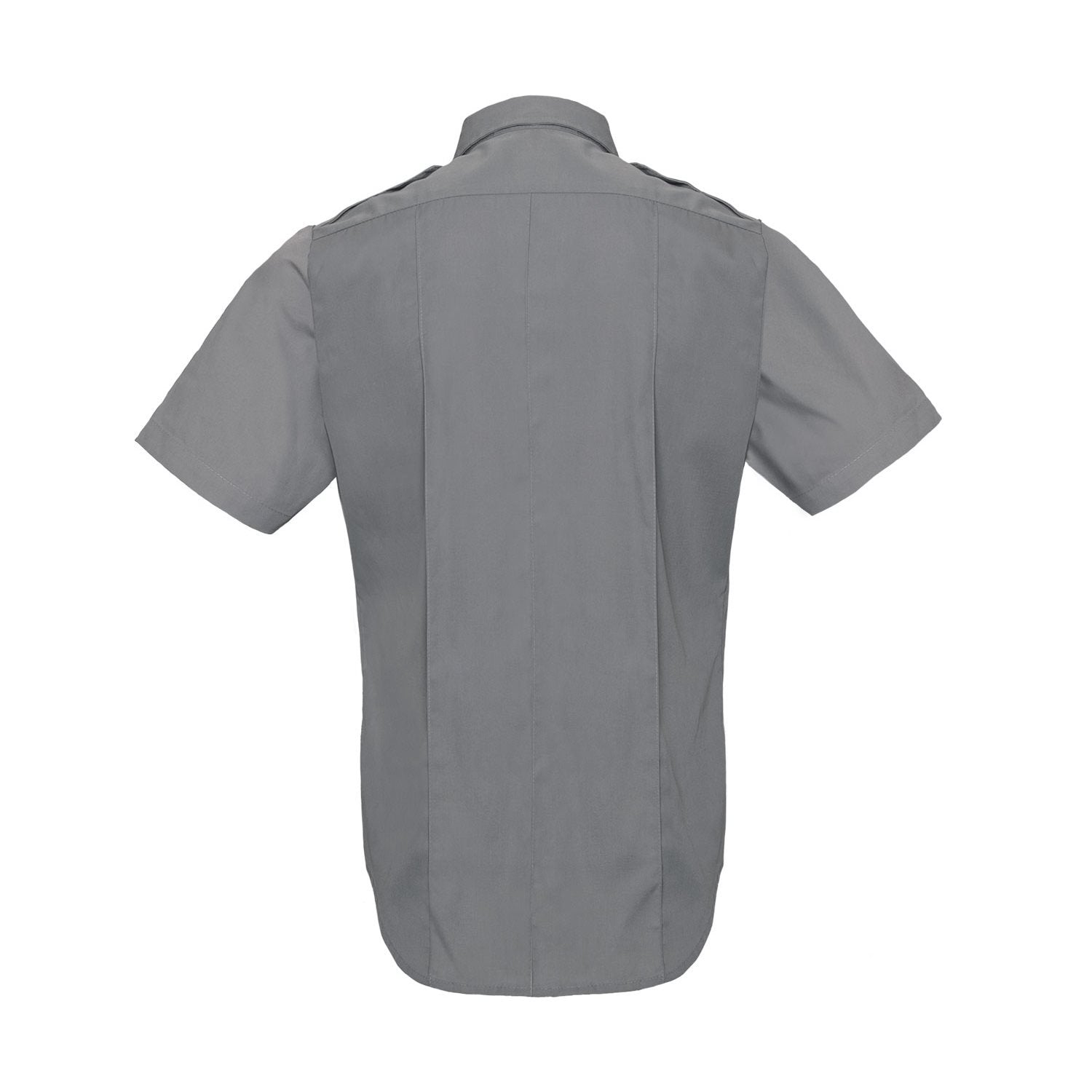 Camisa de servicio gris, manga corta, para policía y seguridad