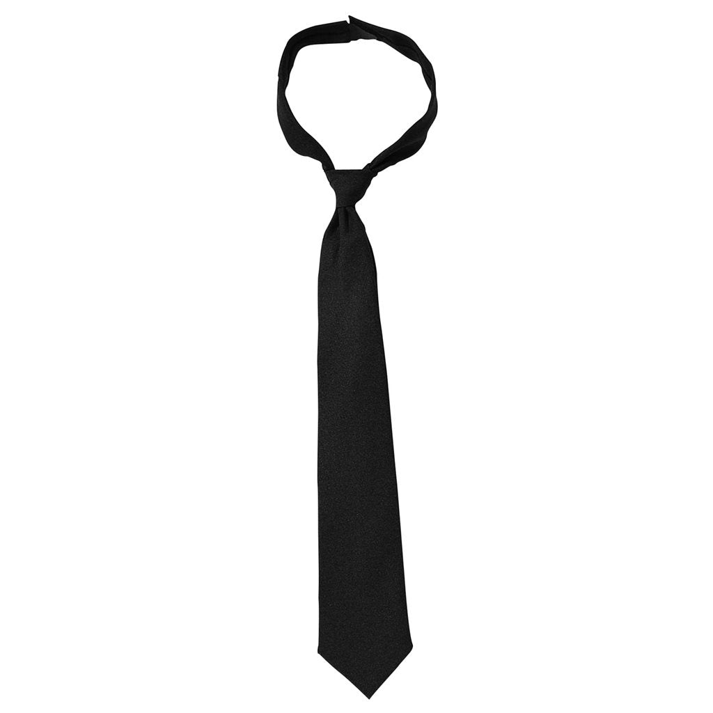 Corbata POLICE negra con cierre de velcro, 45 cm, 100% poliéster