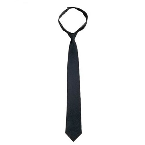 Corbata POLICE negra con cierre de velcro, 50 cm
