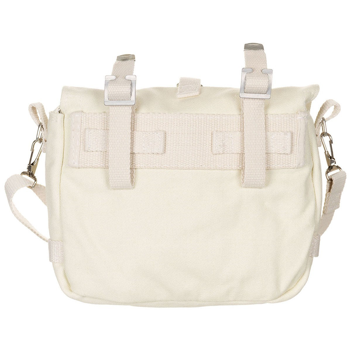 Bolsa panera BW pequeña negra de algodón con correa ajustable y tres bolsillos interiores