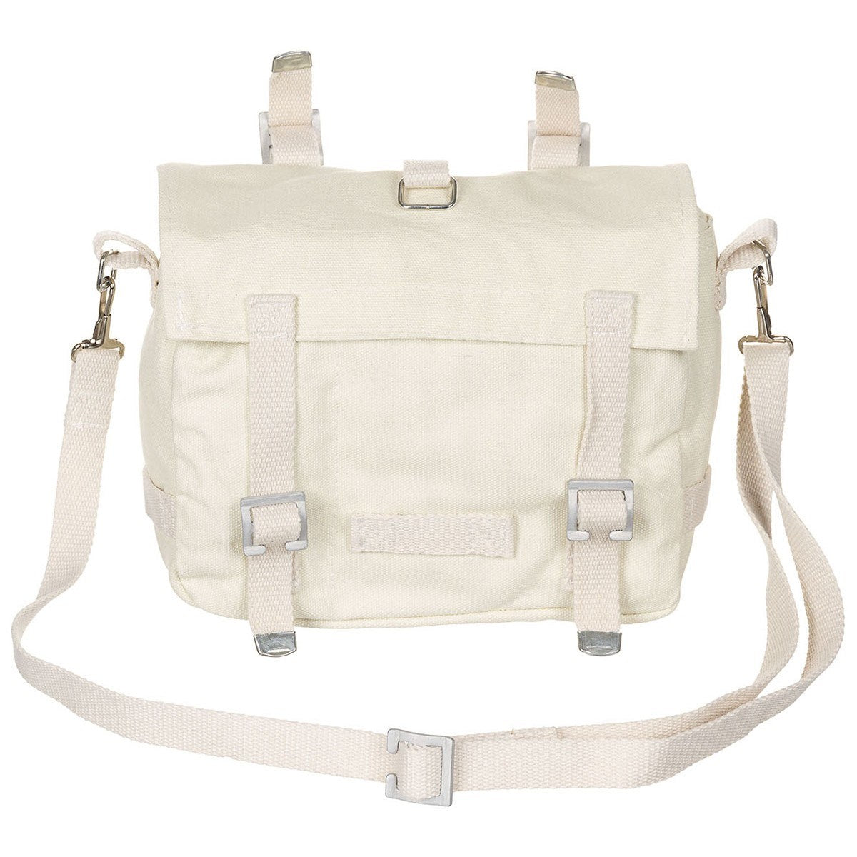 Bolsa panera BW pequeña negra de algodón con correa ajustable y tres bolsillos interiores