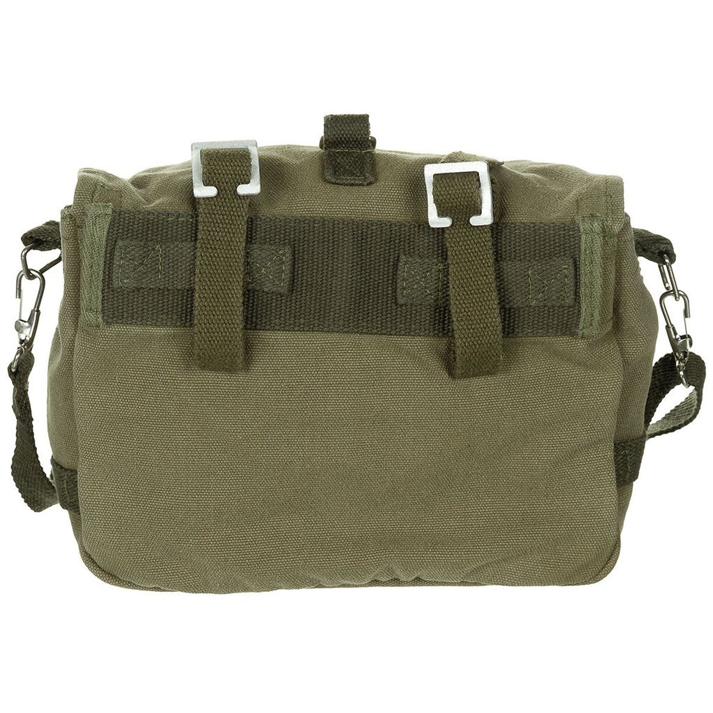 Bolsa chlebník BW pequeña verde lavado de algodon 23x21x8 cm con correa ajustable y 3 bolsillos
