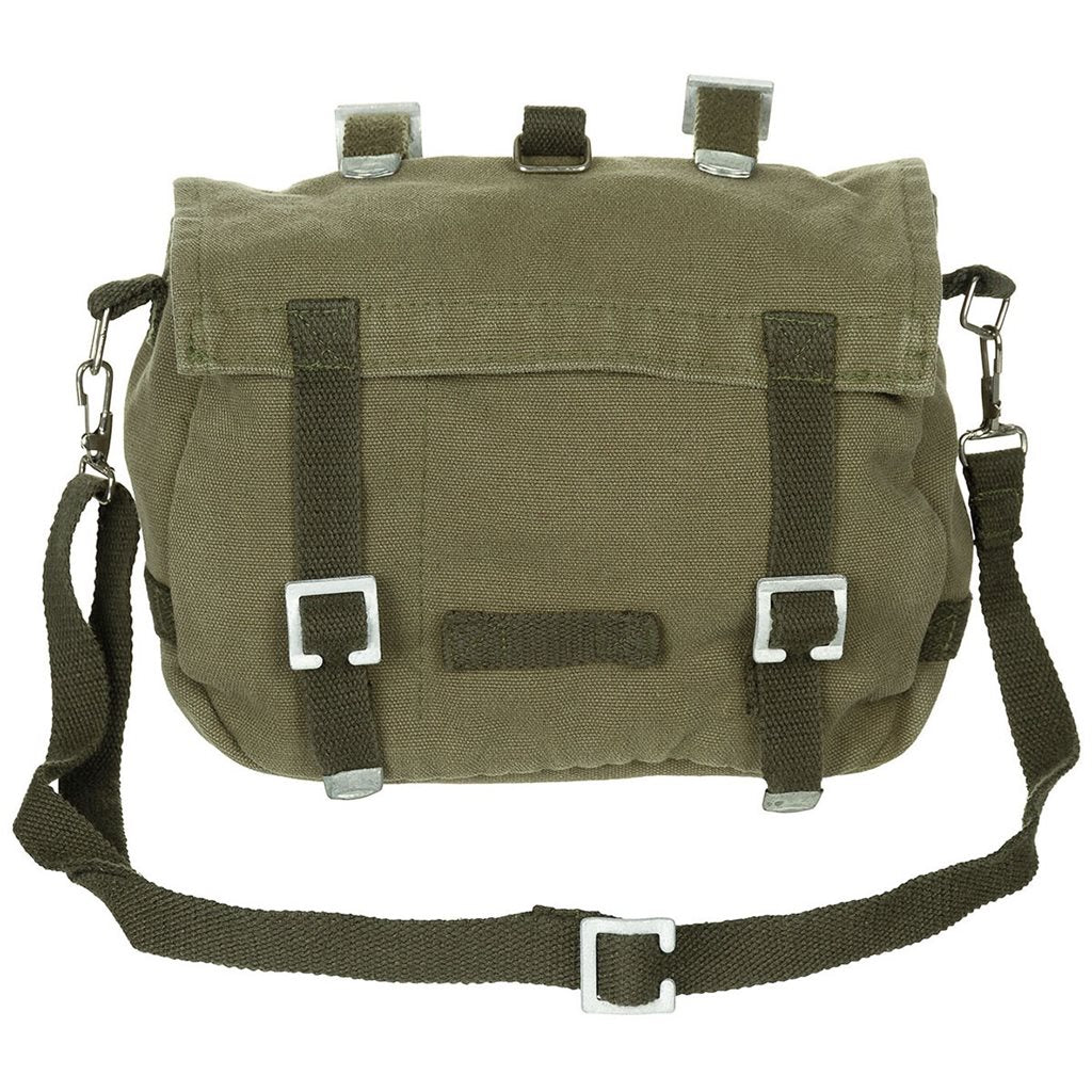 Bolsa chlebník BW pequeña verde lavado de algodon 23x21x8 cm con correa ajustable y 3 bolsillos
