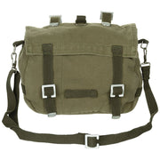 Bolsa chlebník BW pequeña verde lavado de algodon 23x21x8 cm con correa ajustable y 3 bolsillos