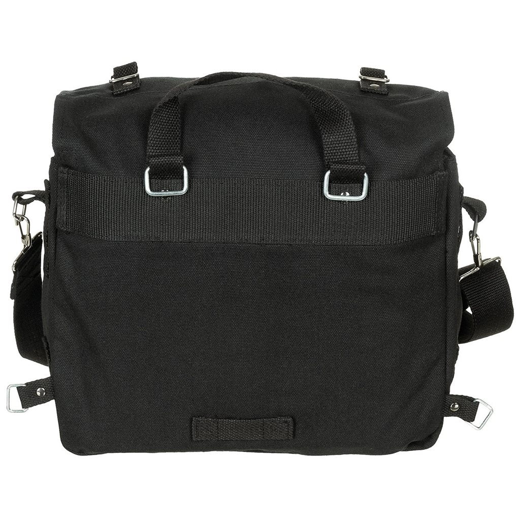 Bolsa bandolera BW grande negra 34 x 24 x 12 cm estilo militar
