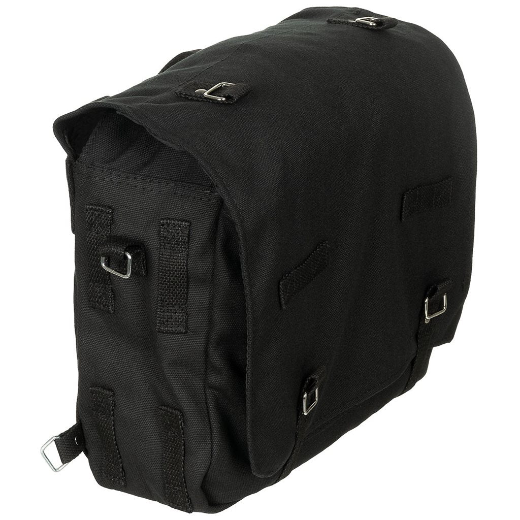 Bolsa bandolera BW grande negra 34 x 24 x 12 cm estilo militar