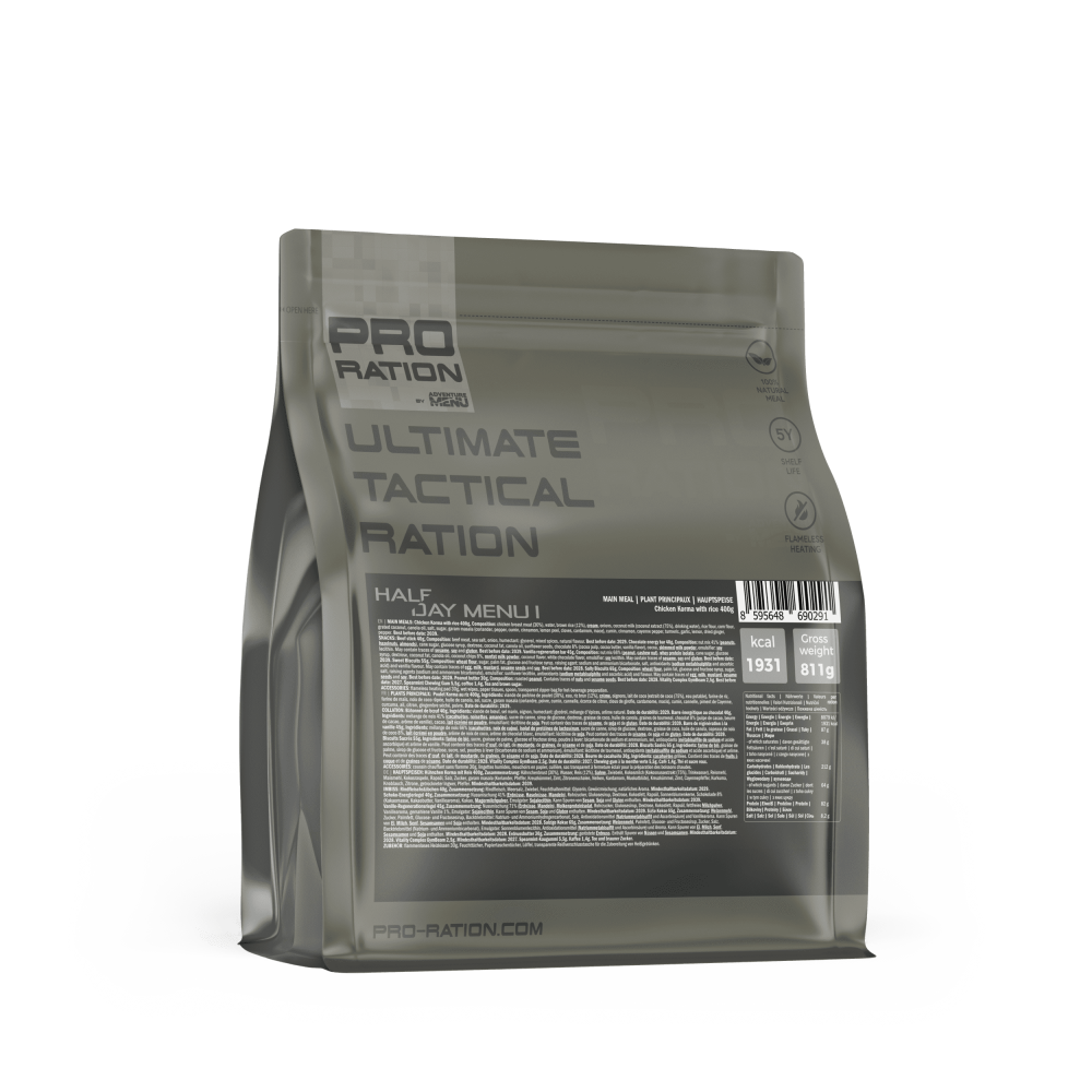 Ultimate Tactical Ration Half Day Menu I contenido completo - Supervivencia Extrema