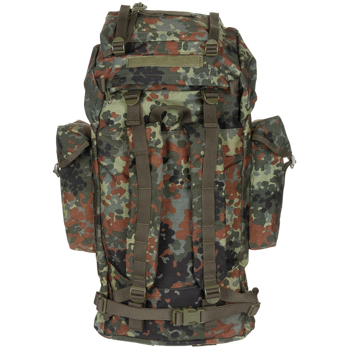 Mochila de combate BW 65l Cordura FLECKTARN con bolsillos laterales y correas acolchadas