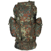 Mochila de combate BW 65l Cordura FLECKTARN con bolsillos laterales y correas acolchadas