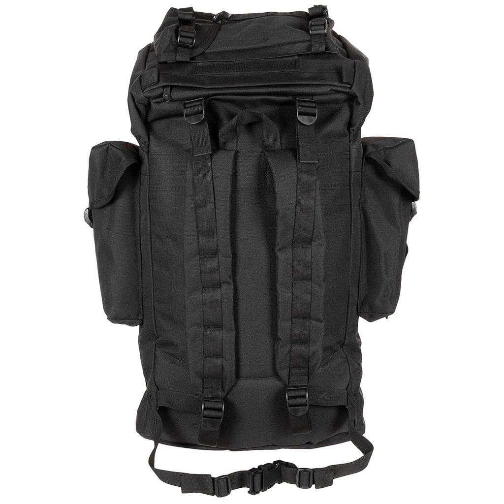 Mochila réplica de combate BW 65L verde con dos compartimentos y bolsillos laterales